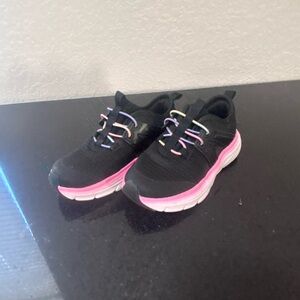 Kids Black and Pink Athletic Shoes